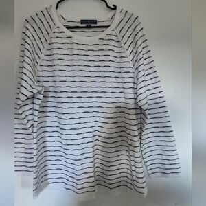 Black & White Striped Women Top